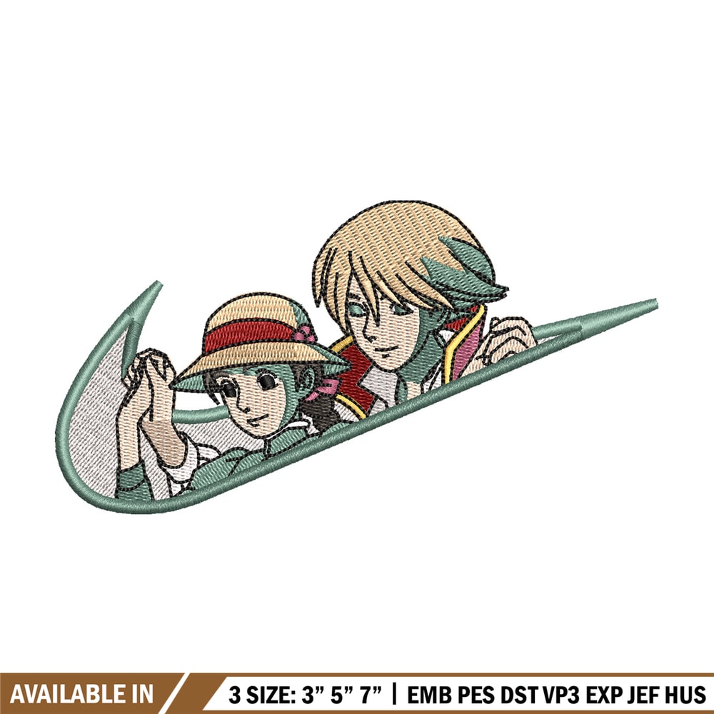 Howl nike embroidery design, Howl s moving embroidery, Nike design, Embroidery shirt, Embroidery file, Digital download.jpg