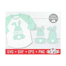 easter bunny svg - easter cut file - split easter bunny -  svg - eps - dxf - png - silhouette - cricut - digital download