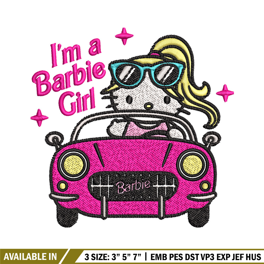 I'm a barbie girl Embroidery design, Barbie logo Embroidery, logo design, Embroidery File, logo shirt, Digital download..jpg