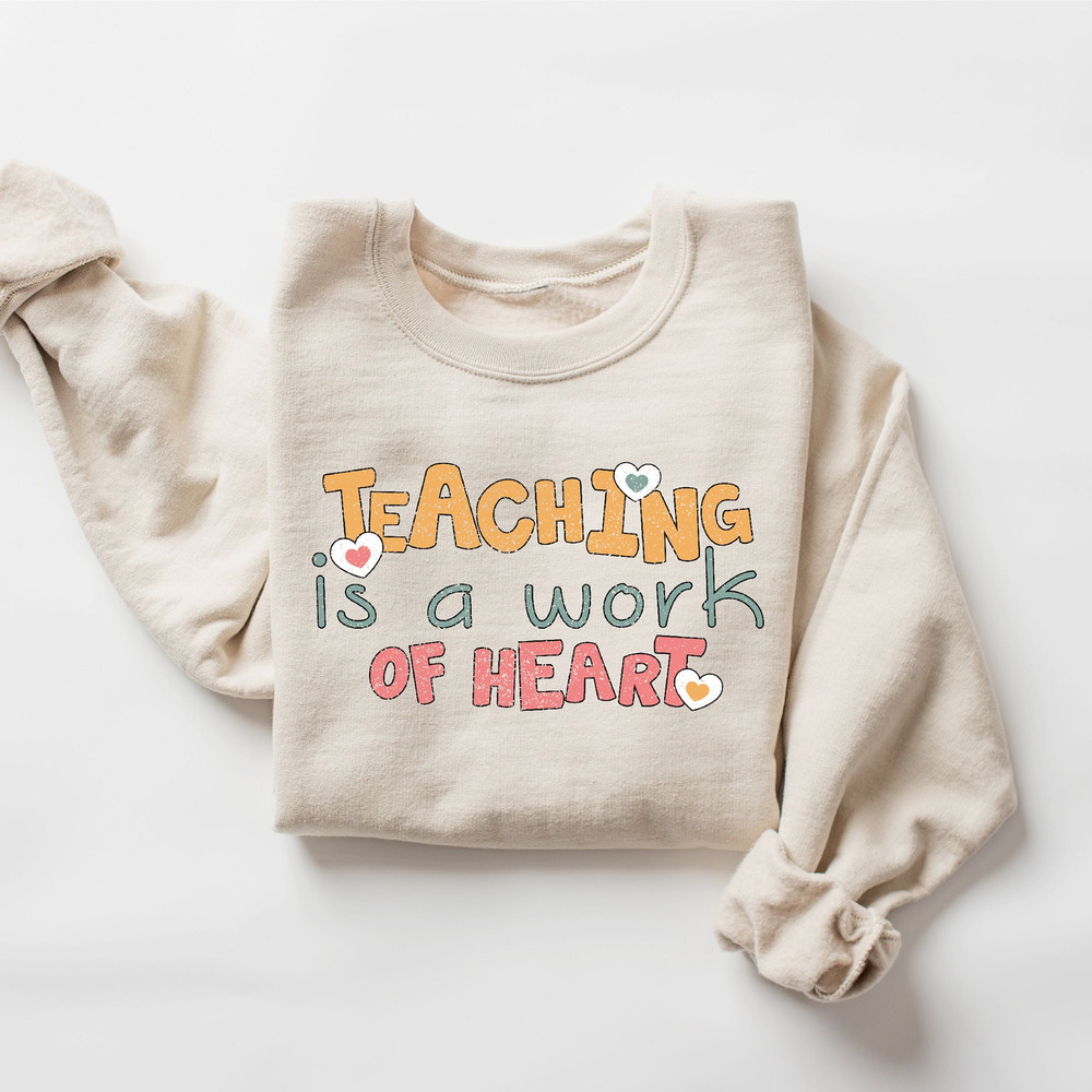 Cute Teacher Sweatshirt, Teacher Positive Affirmation Sweatshirt, Retro Teacher Gifts, Elementary School Teacher Shirt, Group Teacher Shirts - 1.jpg