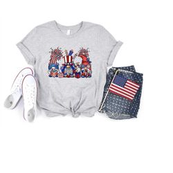 4th of july gnomes shirt, 4th of july gift, independence day gift, 4th of july shirt, gnome shirt, patriotic shirt, inde
