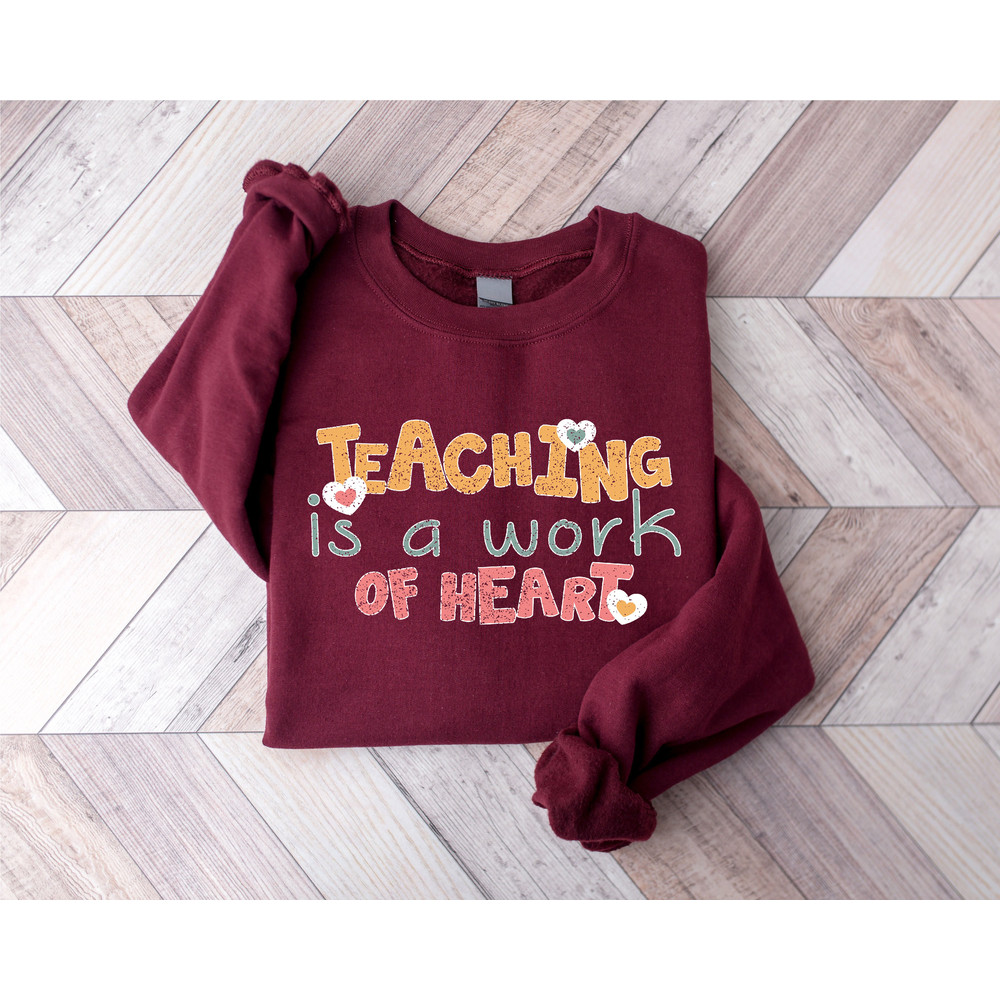 Cute Teacher Sweatshirt, Teacher Positive Affirmation Sweatshirt, Retro Teacher Gifts, Elementary School Teacher Shirt, Group Teacher Shirts - 4.jpg