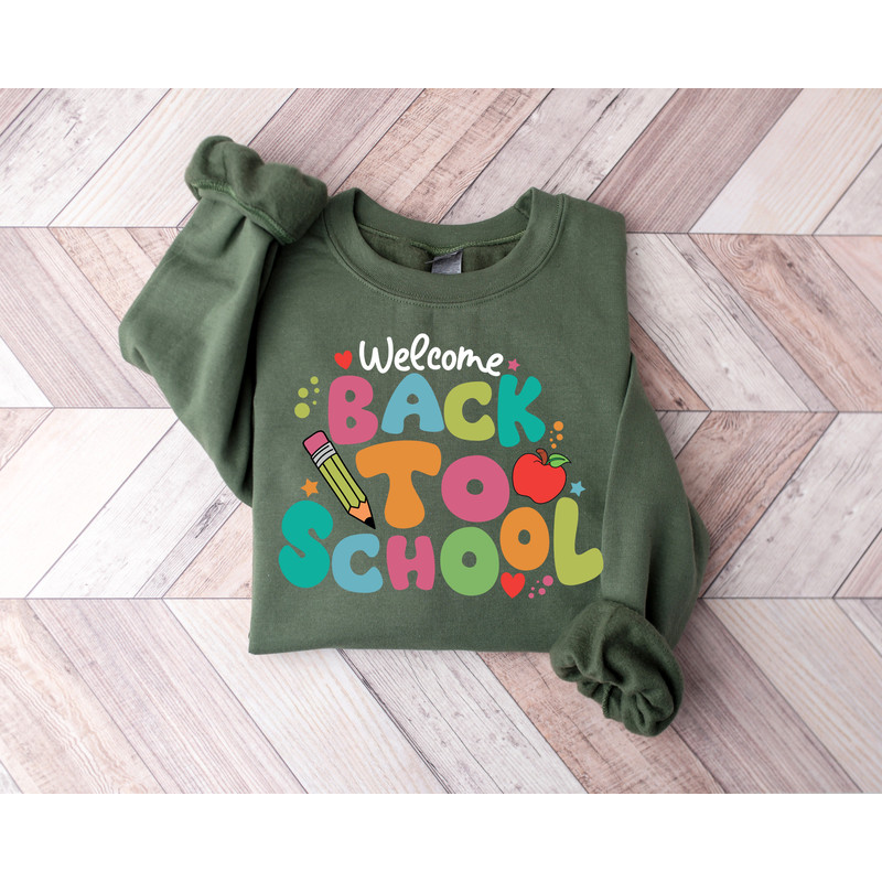Cute Welcome Back To School Sweatshirt, First Day Of School Shirt, Preschool Shirt, Elementary School Shirts, 1st Day of School Shirt - 2.jpg