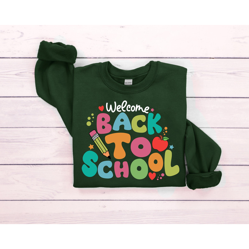 Cute Welcome Back To School Sweatshirt, First Day Of School Shirt, Preschool Shirt, Elementary School Shirts, 1st Day of School Shirt - 3.jpg