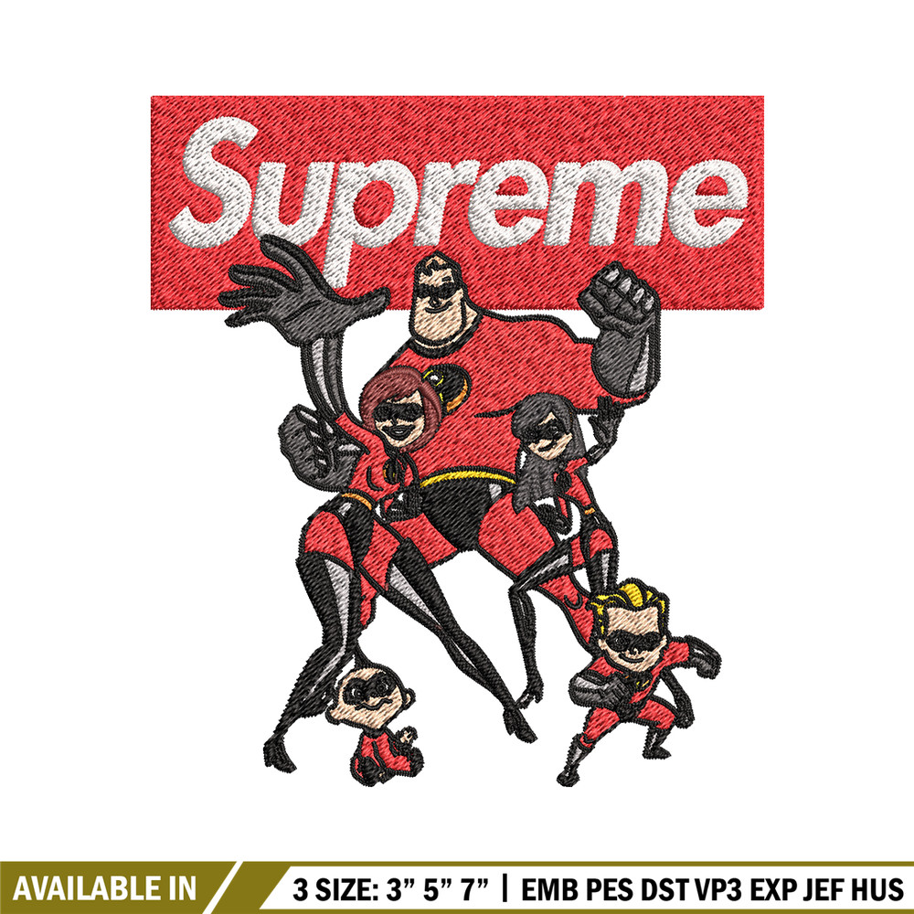 Incredibles supreme logo Embroidery design, supreme cartoon Embroidery, logo design, Embroidery File, Instant download..jpg