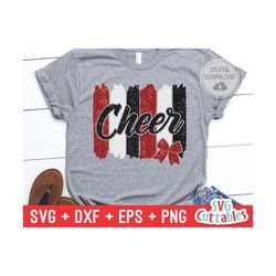 cheer svg - cheer cut file - cheer bow svg - dxf - eps - png - cheer brush strokes - silhouette - cricut - digital download