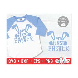 easter svg - my first easter - easter cut file - svg - eps - dxf - png - easter bunny - silhouette - cricut - digital download
