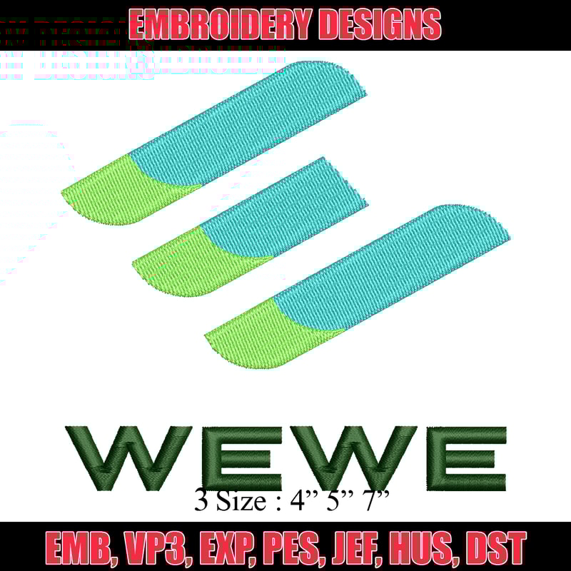 Wewe logo embroidery design, Wewe logo embroidery, logo design, Logo shirt, embroidery file, Digital download.jpg