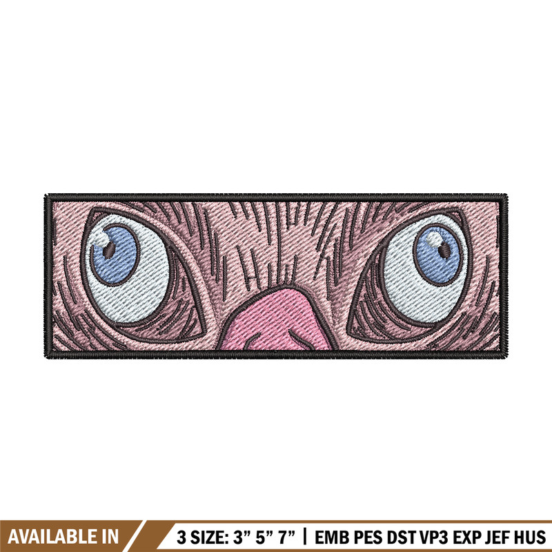 Inosuke mask embroidery design, Inosuke embroidery, Embroidery shirt, Embroidery file, Anime design, Digital download.jpg