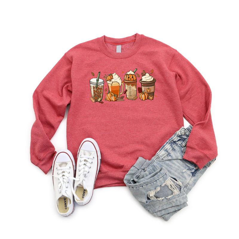 Fall Coffee Shirt, Halloween Pumpkin Latte Drink Cup, Cute Fall Sweatshirt, Coffee Lover Shirt, Pumpkin Spice Shirt, Thanksgiving Shirt - 6.jpg