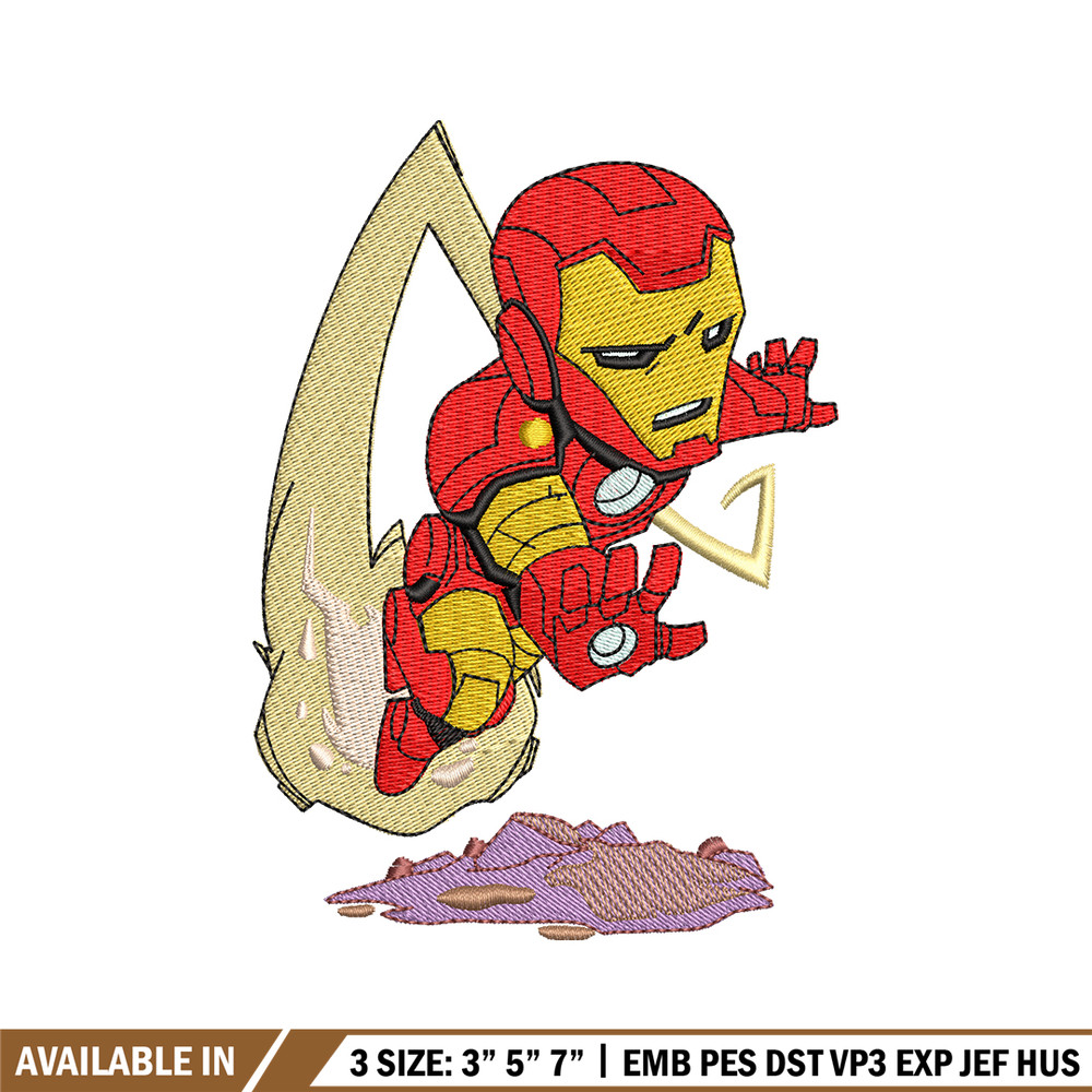 Ironman cartoon embroidery design, Ironman embroidery, movie design, movie shirt, Embroidery file, Digital download..jpg