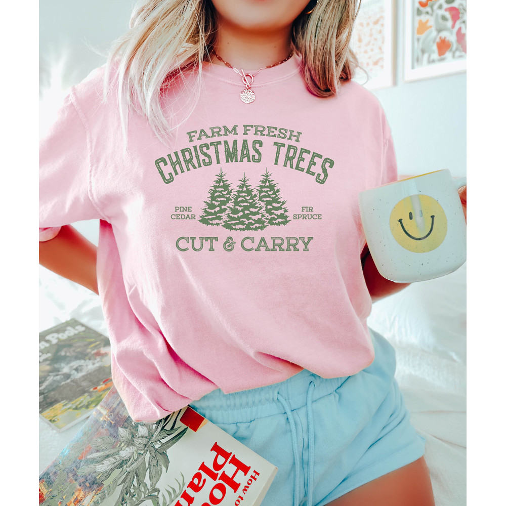 Farm Fresh Christmas Trees Shirt, Pine Spruce Fir, Christmas Gift Ideas, Holiday Shirt, Womens Christmas Shirt, Unisex Adult Tee, Winter Tee - 5.jpg