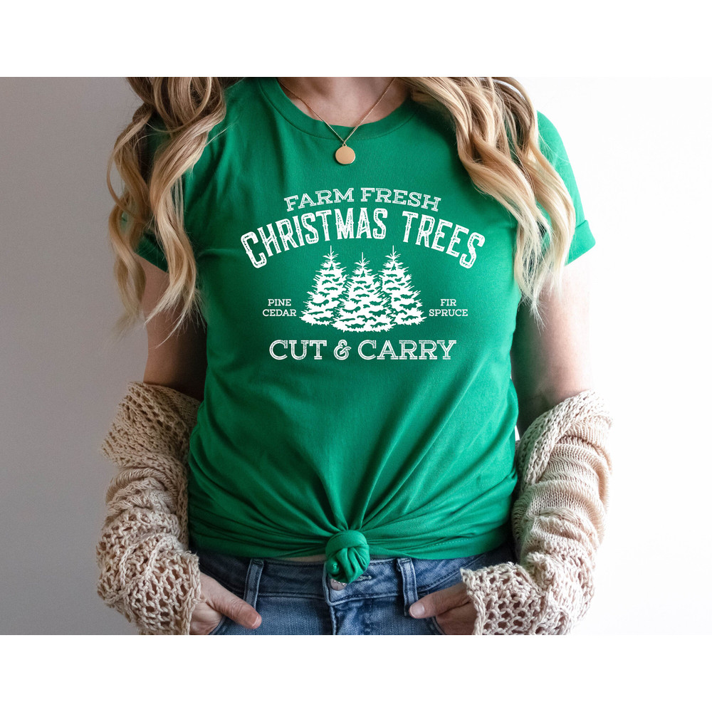 Farm Fresh Christmas Trees Shirt, Pine Spruce Fir, Christmas Gift Ideas, Holiday Shirt, Womens Christmas Shirt, Unisex Adult Tee, Winter Tee - 7.jpg