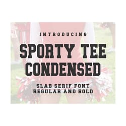 jp sporty tee condensed - sport font - otf - ttf - athletic font - sporty font - collegiate font - silhouette - cricut - digital file