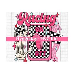 Racing On PNG, Digital Download, Sublimation, Sublimate, race, racing, dirt track, skull, skellie, light switch, checkered,