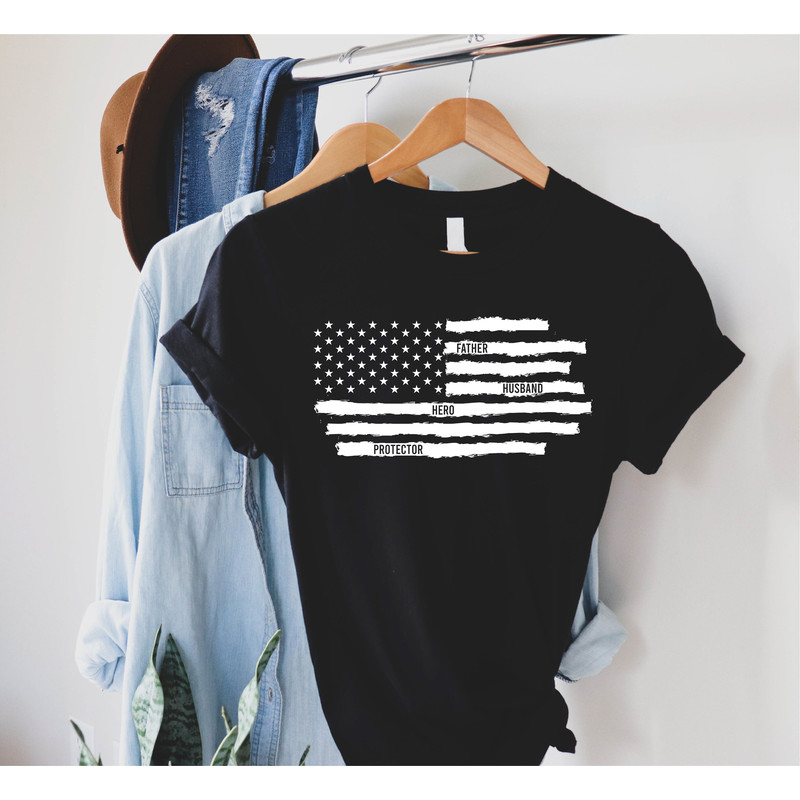 Fathers Day Shirt, Dad Shirt, Husband Daddy Protector Hero Shirt, American Flag Shirt, Grandpa Shirt, Best Dad Shirt, Fathers Day Gift - 6.jpg