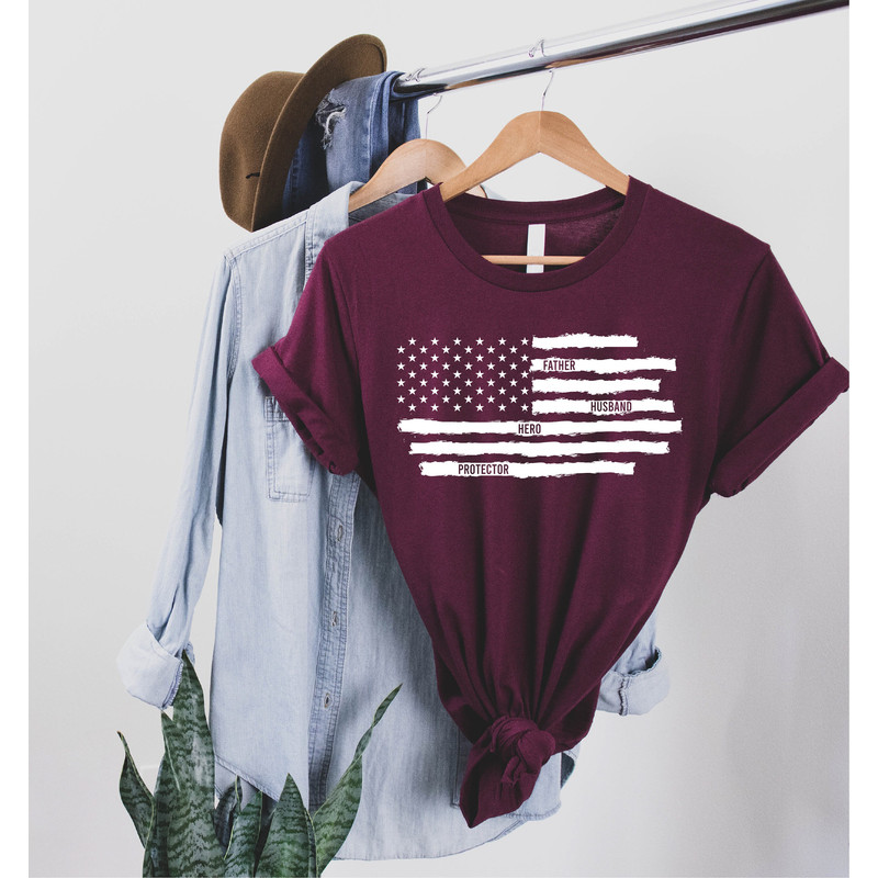 Fathers Day Shirt, Dad Shirt, Husband Daddy Protector Hero Shirt, American Flag Shirt, Grandpa Shirt, Best Dad Shirt, Fathers Day Gift - 8.jpg