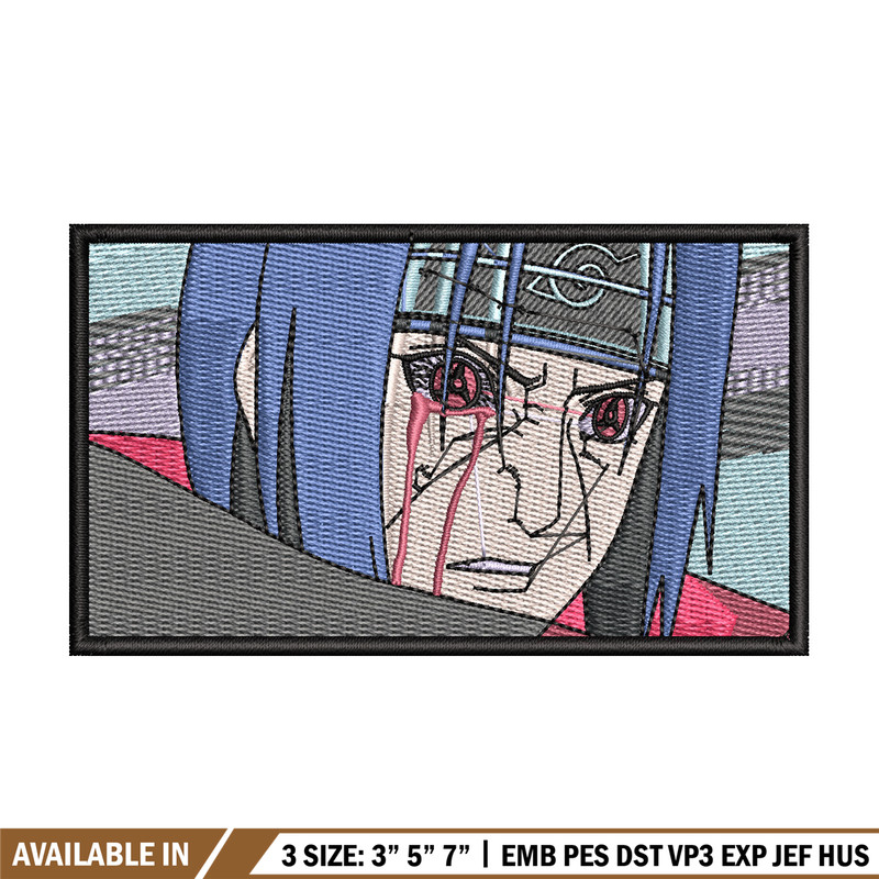 Itachi frame embroidery design, Naruto embroidery, Anime design, Embroidery shirt, Embroidery file, Digital download.jpg