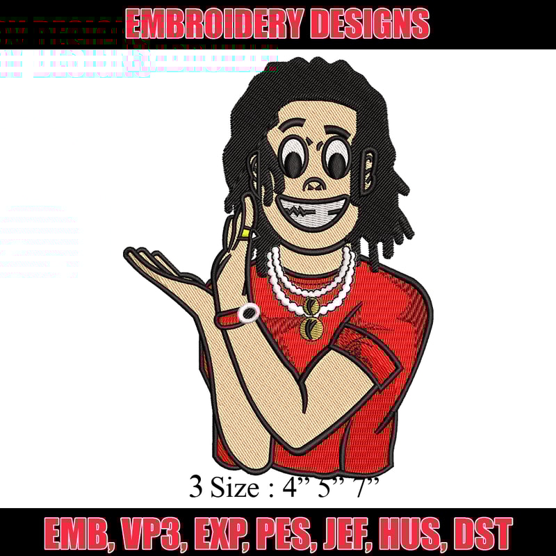 Yike man embroidery design, Yike man embroidery, logo design, Logo shirt, embroidery file, Digital download.jpg