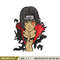 Itachi Uchiha crow embroidery design, Naruto embroidery, embroidery file, anime design, anime shirt, Digital download.jpg