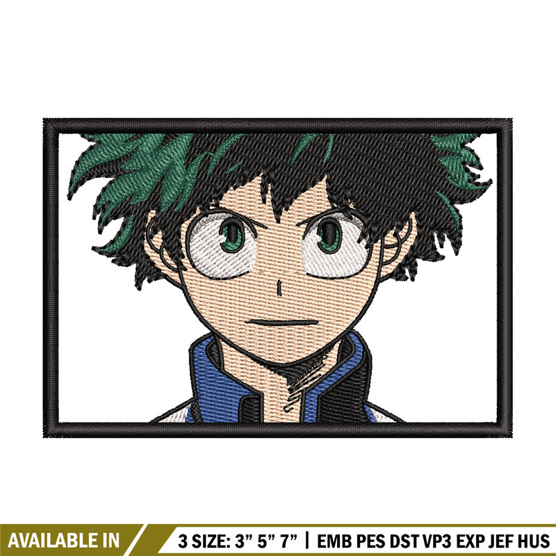 Izuku frame embroidery design, Mha embroidery, Anime design, Embroidery shirt, Embroidery file, Digital download.jpg