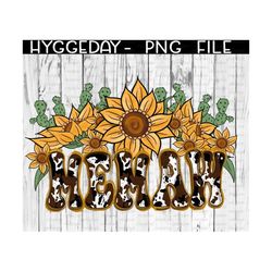 Memaw Png, Sublimate download, grandma, cow hide print, sunflowers, Mother's Day, Sublimation,