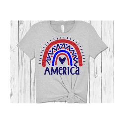 america rainbow svg dxf png, 4th of july svg, america, stars stripes, freedom, rainbow, files for: cricut, sublimate, silhouette,