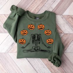 funny halloween sweatshirt, skeleton halloween shirt, pumpkin shirt, womens halloween shirt, spooky season, stay spooky,