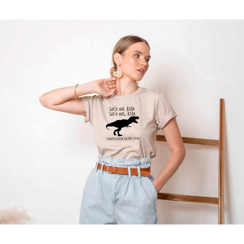 Funny Grammar Shirt, Punctuation Shirt, Let's Eat Kids Let's Eat,English Teacher Shirt, Teacher Shirt, Preschool Teacher, Commas Save - 5.jpg