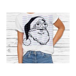 Santa with Palm Tree Sunglasses Svg Dxf Png, summer, christmas, tropical, santa, files for: Cricut, Silhouette, Sublimate,