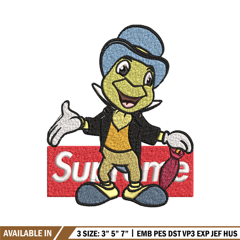 Jimimy cricket supreme Embroidery design, Jimimy cricket Embroidery, cartoon design, Embroidery File, Instant download..jpg