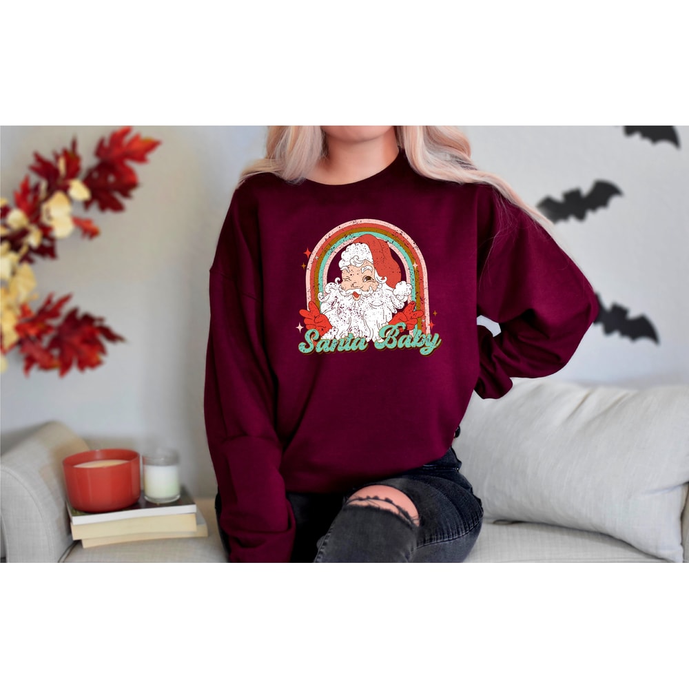 Funny Retro Santa Sweatshirt, Christmas Sweatshirt, Funny Santa Sweatshirt, Santa Clause, Women's Christmas Sweatshirt, Holiday Sweater - 8.jpg