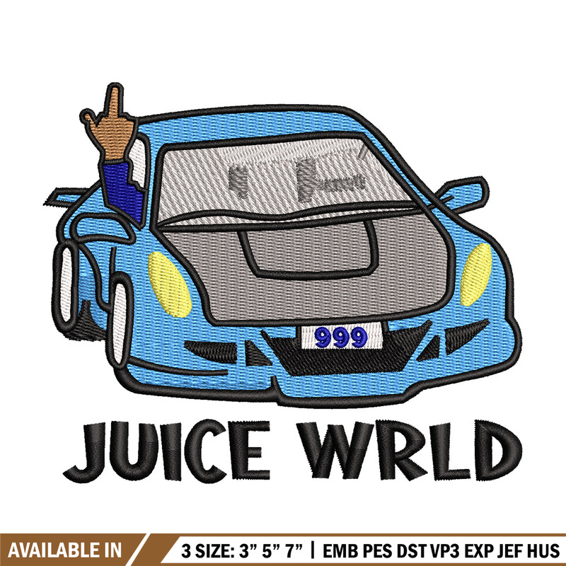 Juice wrld embroidery design, Car logo embroidery, Embroidery file,Embroidery shirt, Emb design, Digital download.jpg