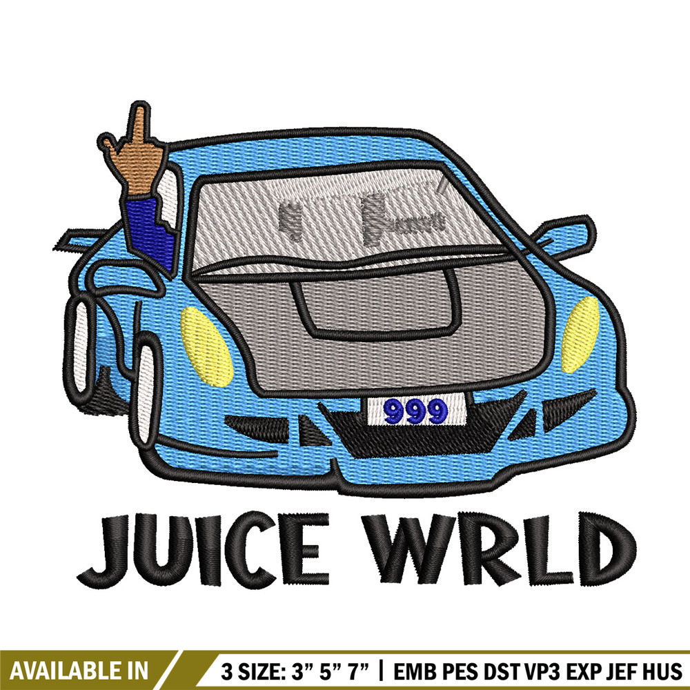 Juice wrld embroidery design, Car logo embroidery, Embroidery file,Embroidery shirt, Emb design, Digital download.jpg