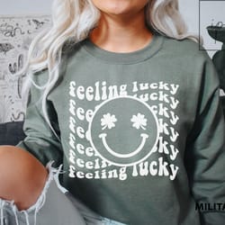 feeling lucky sweat-shirt png, funnyt patrick s lucky sweat-shirt png, st patty day sweat-shirt png, lucky shamrock sw
