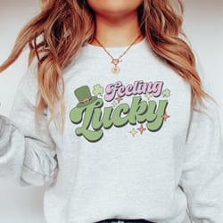 feeling lucky sweat-shirt png, funnyt patrick s lucky sweat-shirt png, st patty day sweat-shirt png, lucky shamrock swe