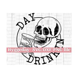 Drinkin' SVG DXF PNG, Digital Download, Cut File, Sublimate, Summer, Alcohol, Booze, Skeleton, Skull, Skellie, Cricut,