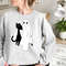 Ghost Cat Halloween Sweatshirt, Cute Ghost Sweatshirt, Halloween Cat Shirt, Halloween Crewneck, Spooky Season, Fall Sweatshirt for Women - 2.jpg