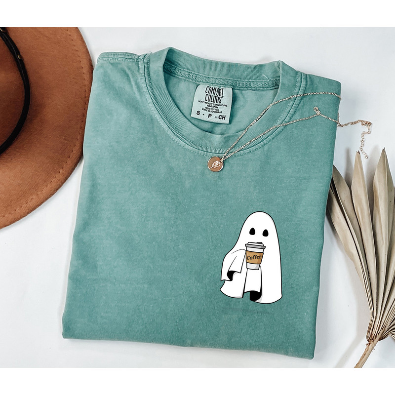 Ghost Coffee Shirt, Retro Halloween Shirt, Cute Spooky Season Shirt, Funny Halloween Shirt, Womens Halloween Tee, Halloween Graphic Tee - 2.jpg
