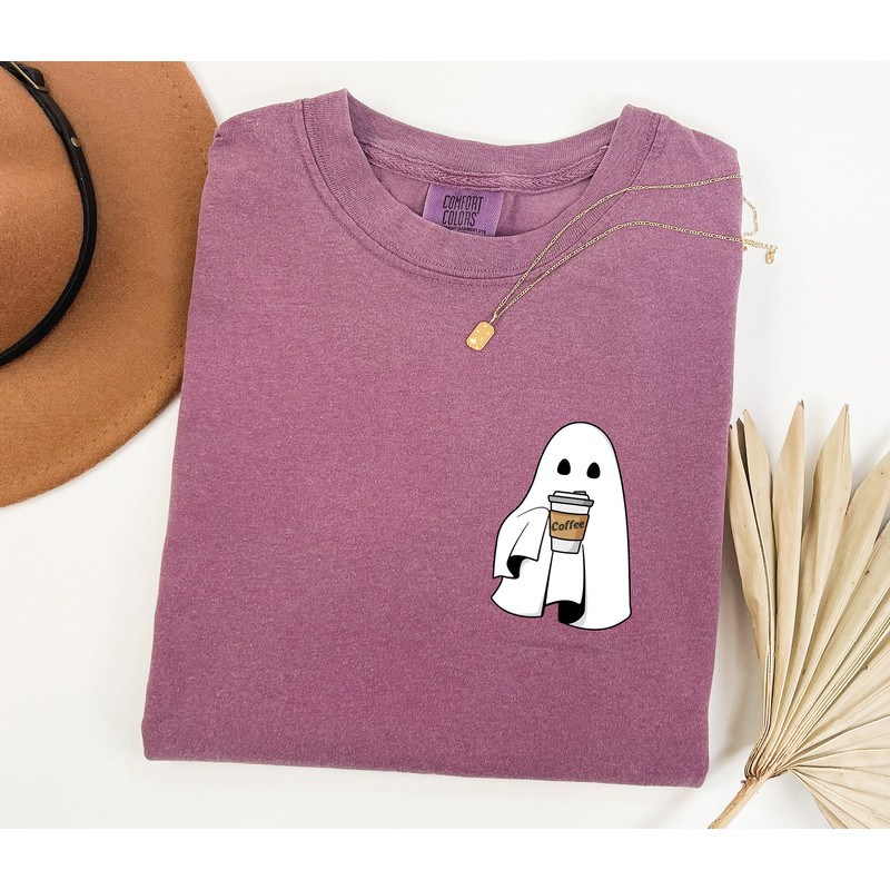 Ghost Coffee Shirt, Retro Halloween Shirt, Cute Spooky Season Shirt, Funny Halloween Shirt, Womens Halloween Tee, Halloween Graphic Tee - 3.jpg