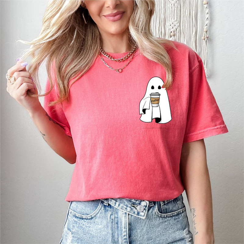 Ghost Coffee Shirt, Retro Halloween Shirt, Cute Spooky Season Shirt, Funny Halloween Shirt, Womens Halloween Tee, Halloween Graphic Tee - 6.jpg