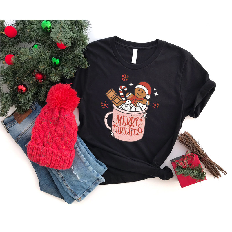 Gingerbread Christmas Shirt, Graphic Christmas Tee, Retro Christmas Shirt, Cute Women's Holiday Shirt, Funny Holiday Shirt - 3.jpg