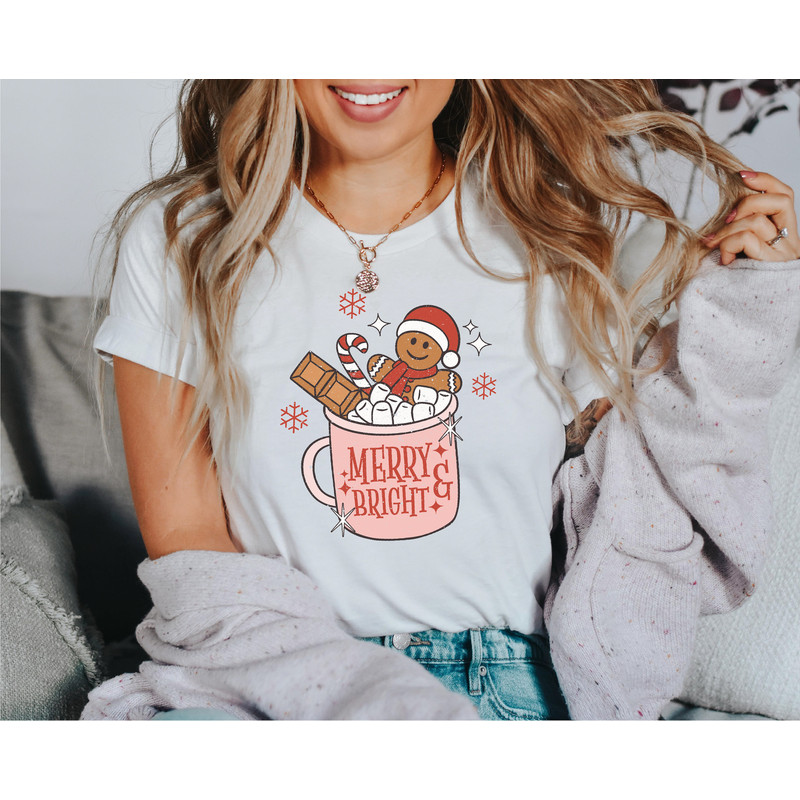 Gingerbread Christmas Shirt, Graphic Christmas Tee, Retro Christmas Shirt, Cute Women's Holiday Shirt, Funny Holiday Shirt - 4.jpg