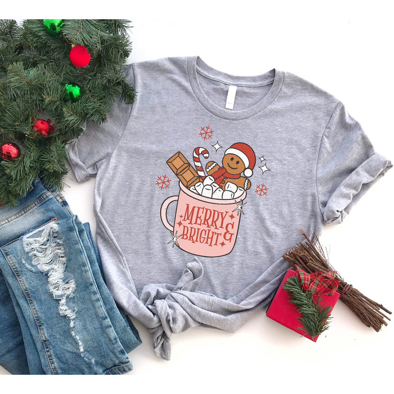 Gingerbread Christmas Shirt, Graphic Christmas Tee, Retro Christmas Shirt, Cute Women's Holiday Shirt, Funny Holiday Shirt - 5.jpg