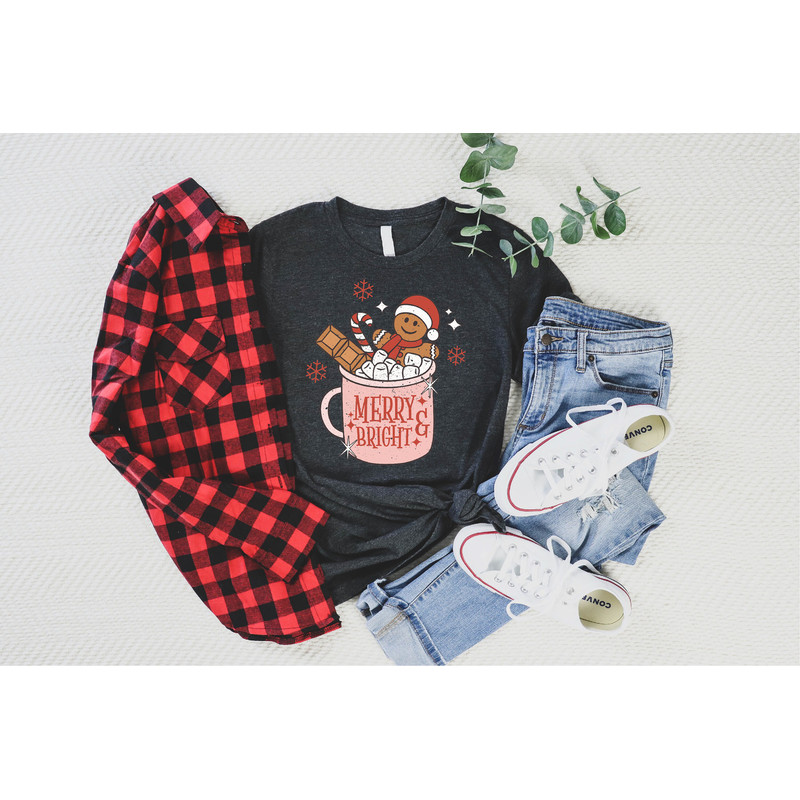 Gingerbread Christmas Shirt, Graphic Christmas Tee, Retro Christmas Shirt, Cute Women's Holiday Shirt, Funny Holiday Shirt - 6.jpg