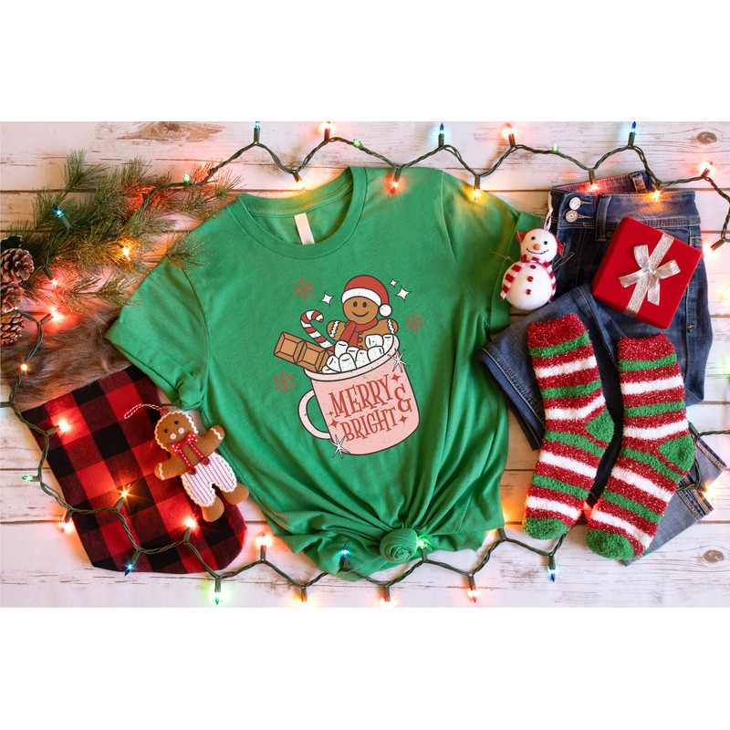 Gingerbread Christmas Shirt, Graphic Christmas Tee, Retro Christmas Shirt, Cute Women's Holiday Shirt, Funny Holiday Shirt - 7.jpg