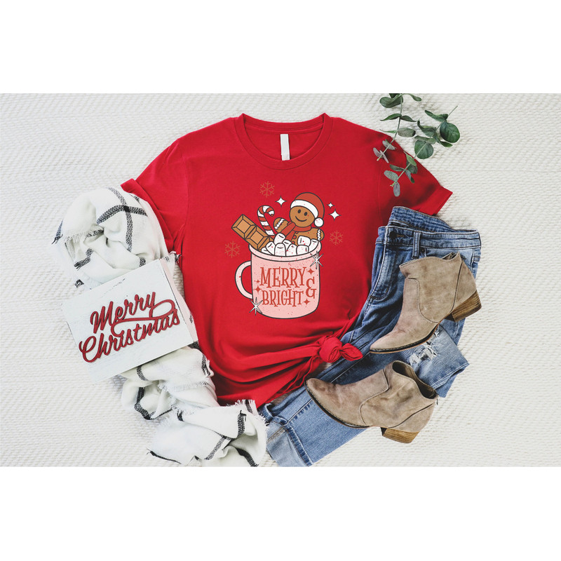 Gingerbread Christmas Shirt, Graphic Christmas Tee, Retro Christmas Shirt, Cute Women's Holiday Shirt, Funny Holiday Shirt - 8.jpg