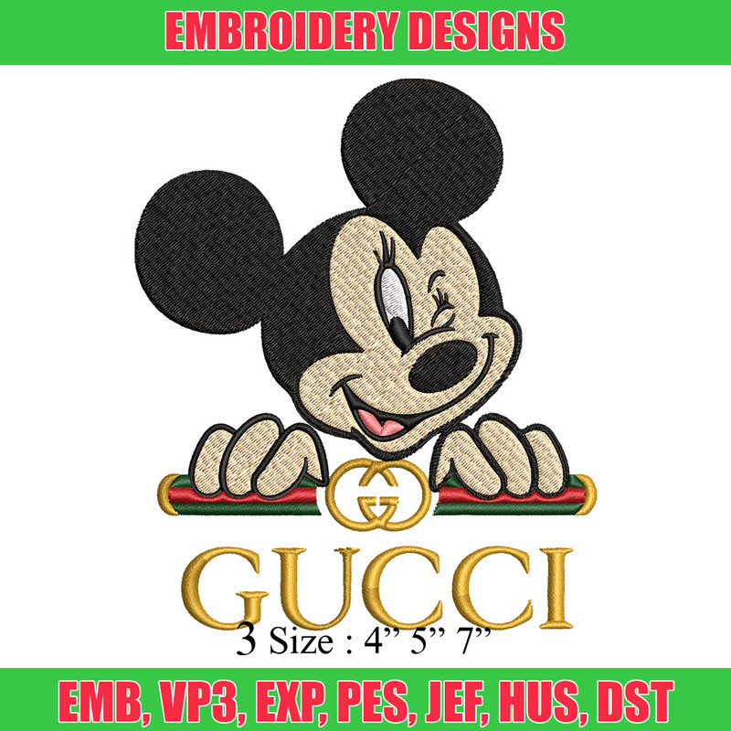 Mickey mouse gucci Embroidery Design, Gucci Embroidery, Embroidery File, Brand Embroidery, Logo shirt, Digital download.jpg