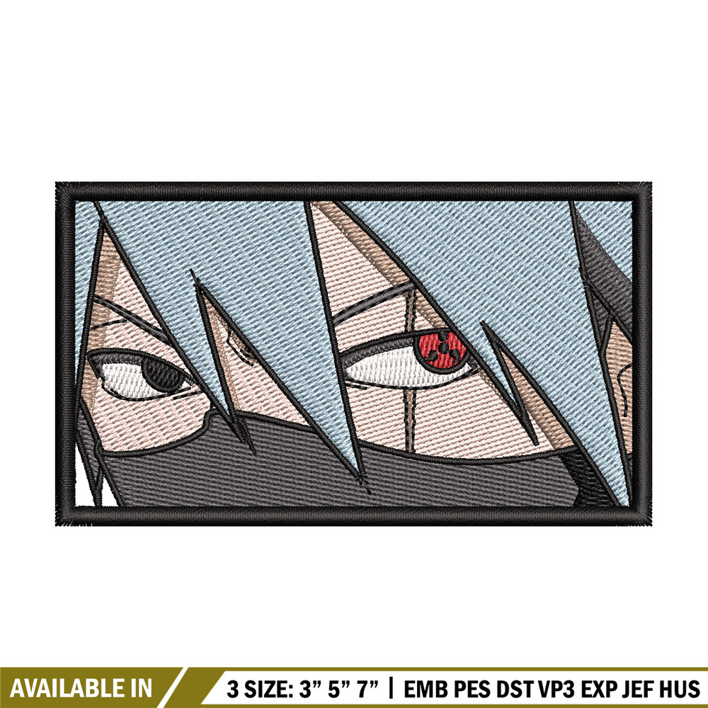 Kakashi eyes embroidery design, Naruto embroidery, Anime design, Embroidery shirt,Embroidery file,Digital download.jpg