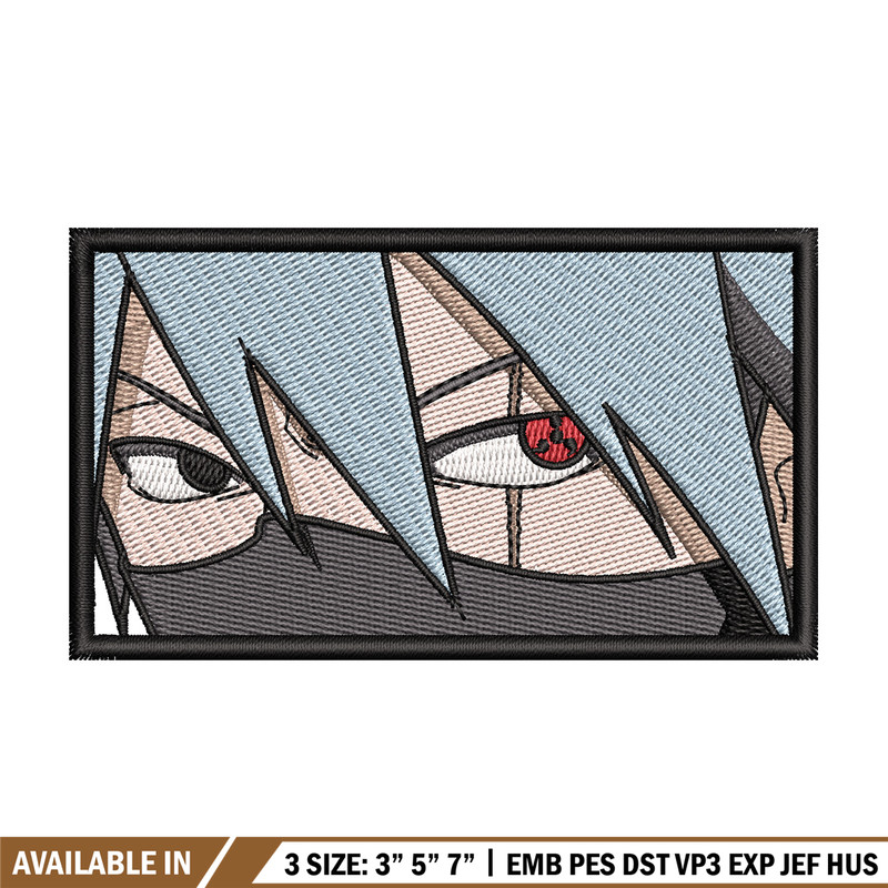 Kakashi eyes embroidery design, Naruto embroidery, Anime design, Embroidery shirt,Embroidery file,Digital download.jpg